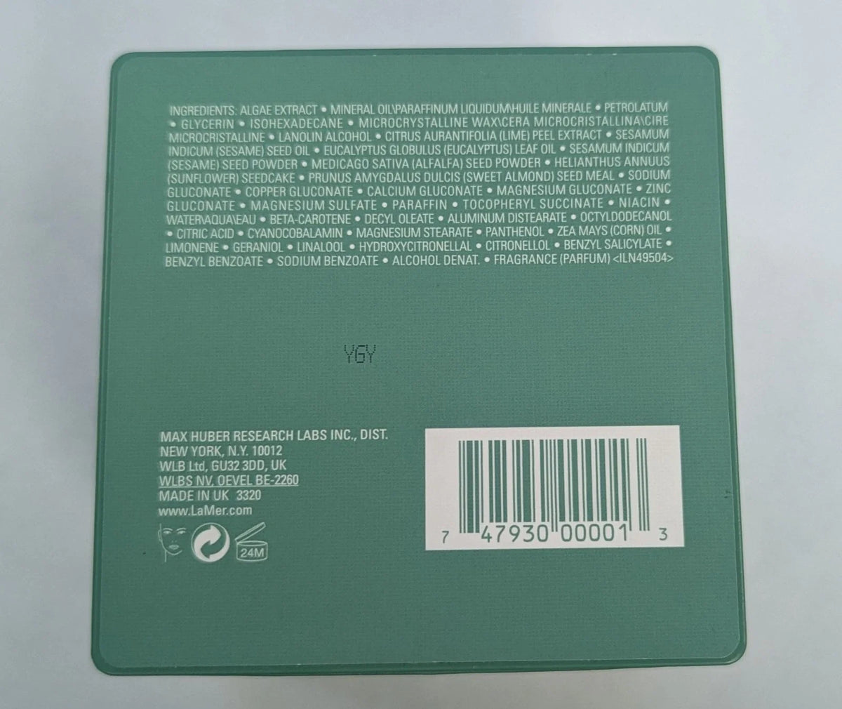 1 PIECE LA MER THE MOISTURIZING CREAM 2 OZ. IMPERFECT BOX MISSING SPOON
