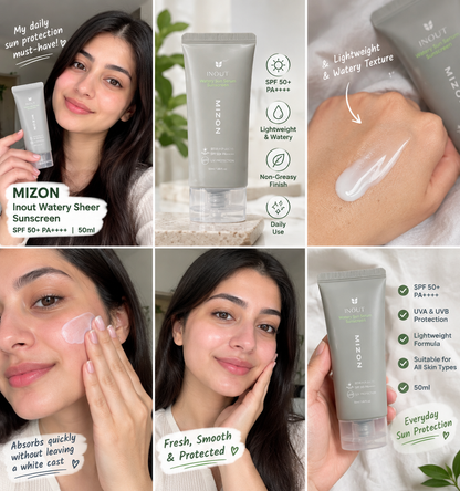 MIZON Inout Watery Sheer Sunscreen SPF 50+ PA++++ – 50ml