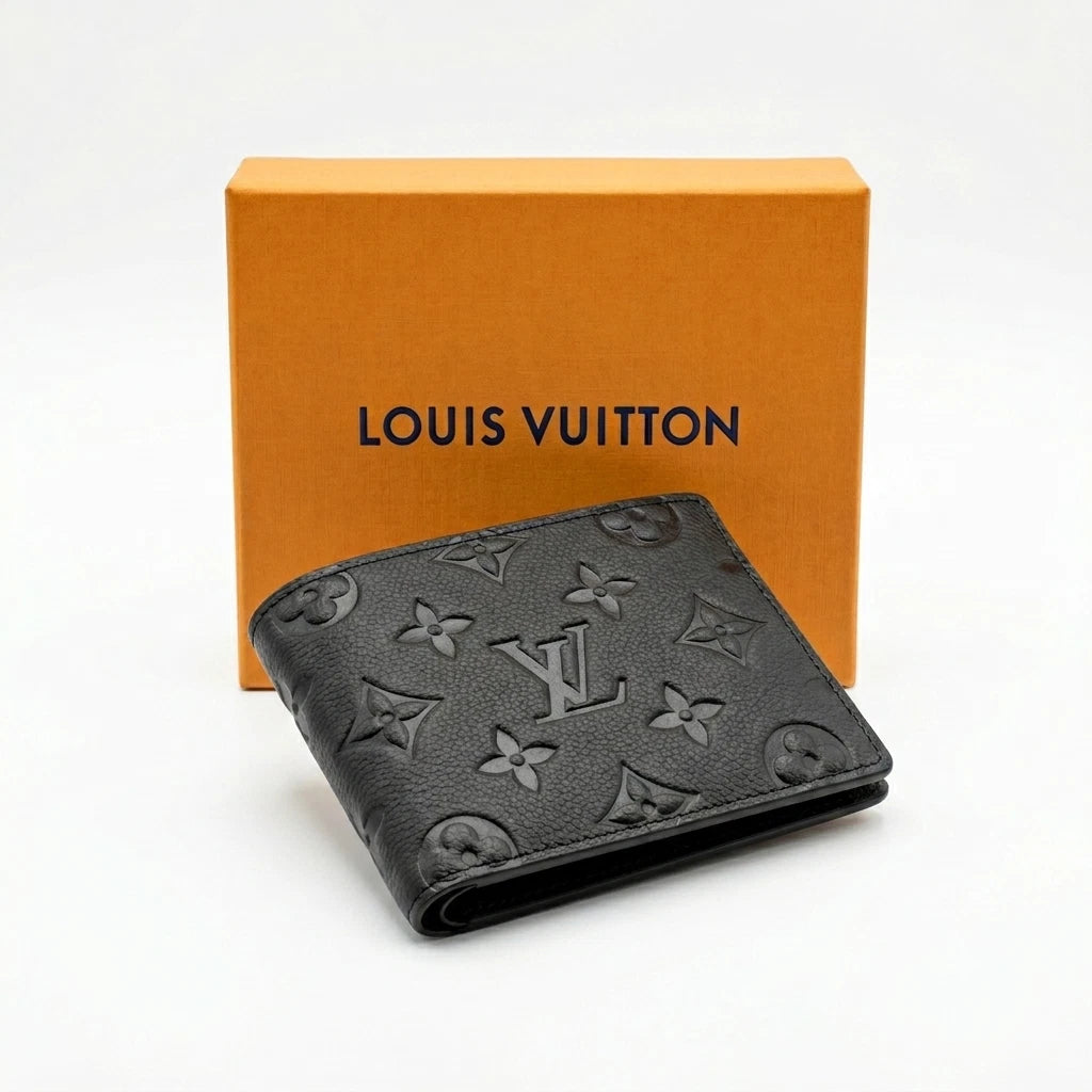 Louis Vuitton Men's Wallet Monogram Macassar Canvas Black