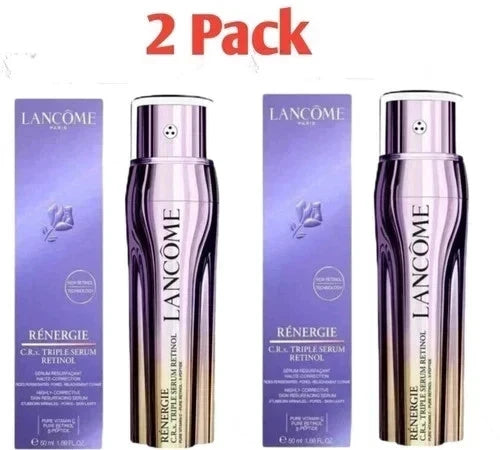 Lancôme Rénergie C.R.x Triple Serum Retinol – 1.7 oz / 50ml, Pack of 2